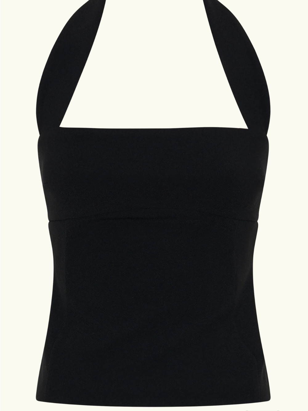 Meshki Black Halter Square-Neck Tank